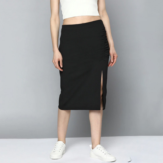 http://13.200.69.142/products/women-black-pure-cotton-solid-ruched-straight-skirt