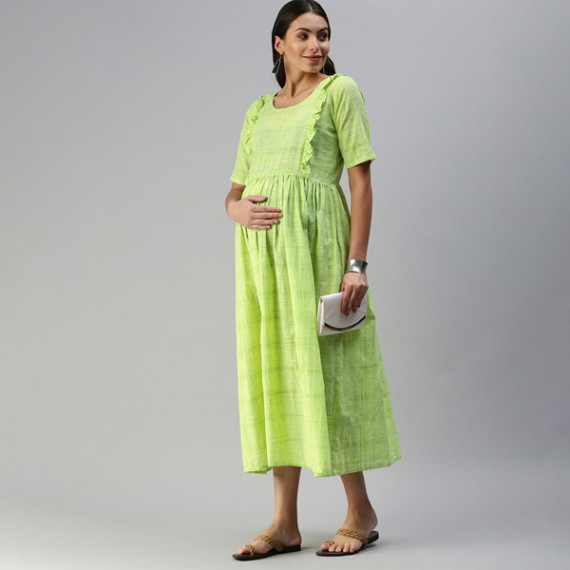 http://13.200.69.142/products/lime-green-woven-design-handloom-maternity-a-line-midi-dress